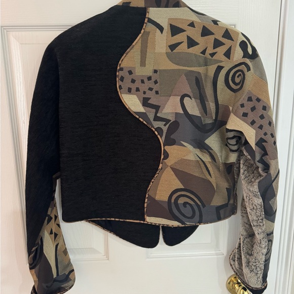 Treadle Vintage Women's Patterned Jacket - Brown and Black - Picture 2 of 3